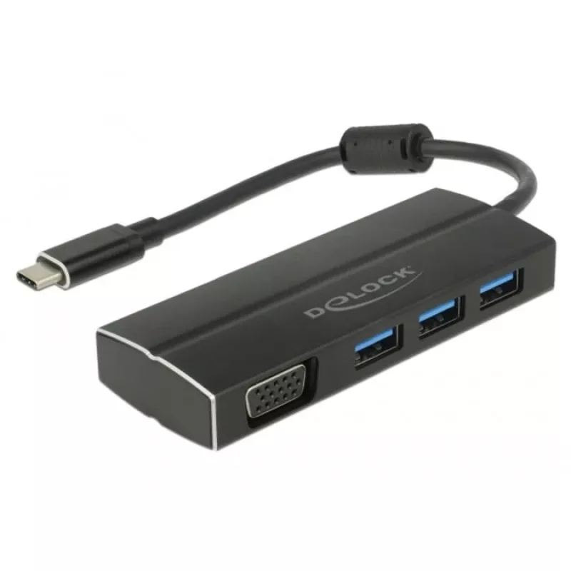 Stacja dokująca do laptopa DeLOCK 63932 USB 3.2 Gen 1 Type-C czarna