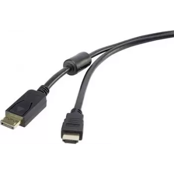 Renkforce RF-3301522 Video Cable-Adapter 1 m HDMI Type A (Standard) DisplayPort Czarny (RF-3301522)