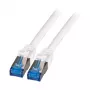 EFB-Elektronik RJ45 kabel krosowy Cat.6A S/FTP TPECat.7 przewód instalacyjny superflex Biały 0,5m Producent: EFB Elektronik (K5525FWS.0,5)