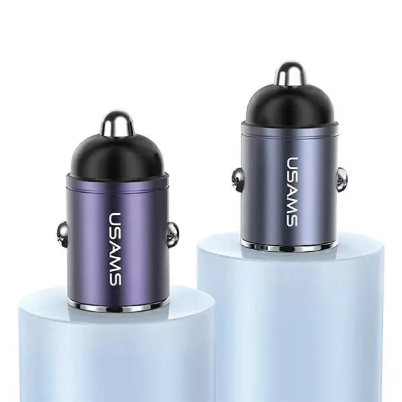 Ładowarka samochodowa usams C38 30 W — 1x USB-A + 1x USB-C szybkie ładowanie