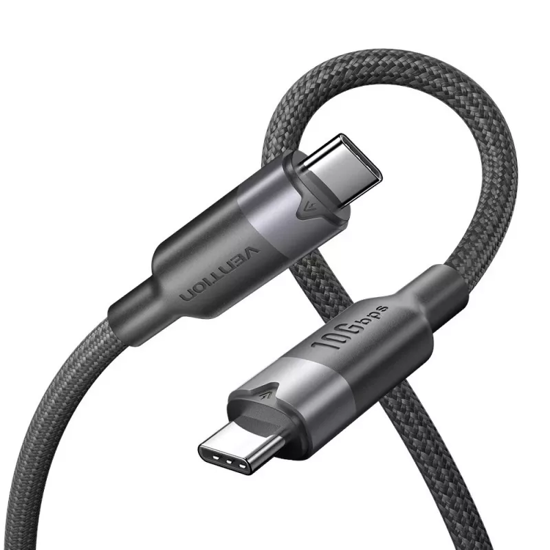 Kabel Vention USB 3.2 5A 10Gbps 1m BK USB-C do C