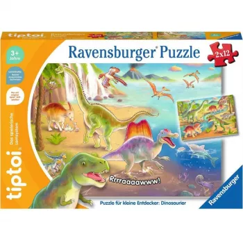 Puzzle tiptoi dla młodych odkrywców: dinozaury