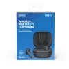 Zestaw słuchawkowy douszny TWS SAVIO TWS-12, Bluetooth 5.3, wbudowany mikrofon, czarny