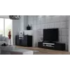Cama Komoda VIVA 150 czarny/czarny połysk + biały