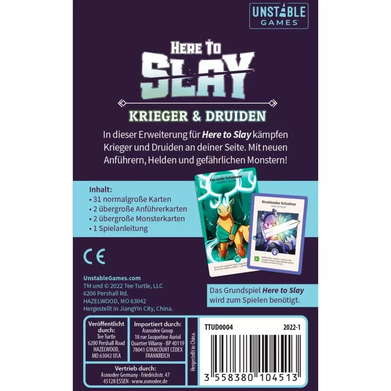 Here to Slay - Krieger i Druidzi, dodatek do gry karcianej