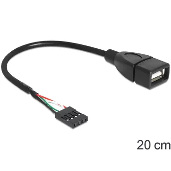Kabel Delock USB Pin Header Socket > USB 2.0 Type-A Socket 20 cm (83291)