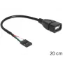 Kabel Delock USB Pin Header Socket > USB 2.0 Type-A Socket 20 cm (83291)