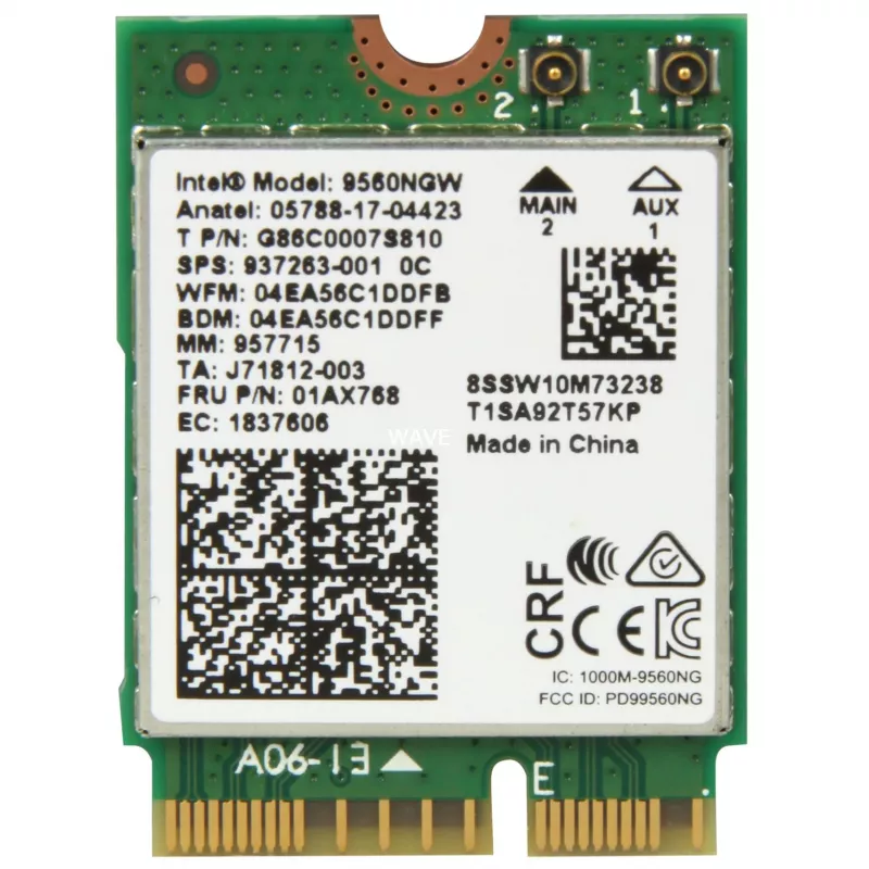 Intel Wireless-AC 9560 - Karta sieciowa - M.2 2230 - 802.11b, 802.11a, 802.11g, 802.11n, 802.11ac, Bluetooth 5.0