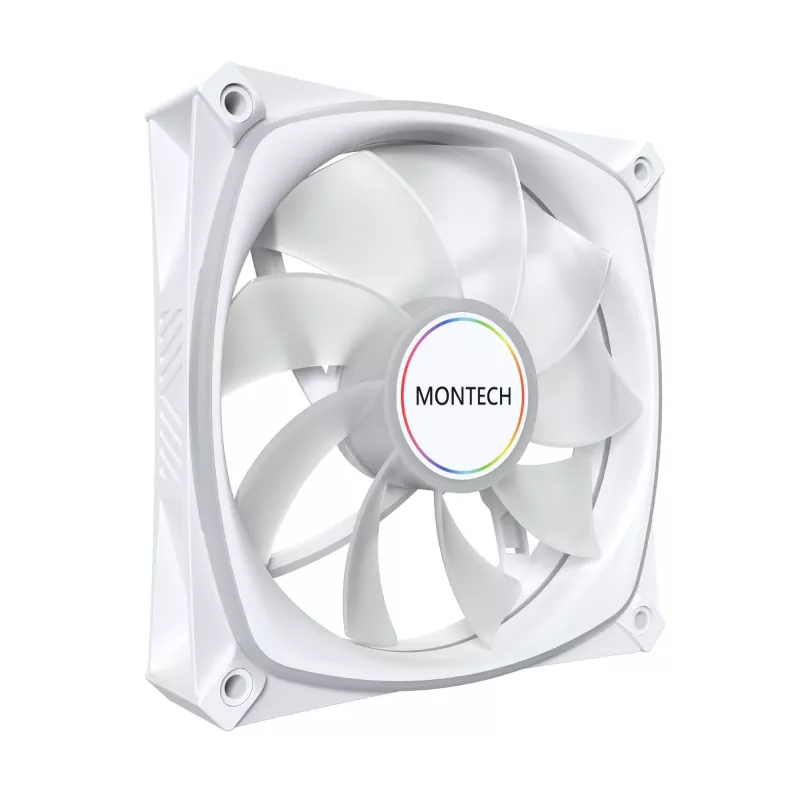 MONTECH RX120 PRO Biały 120mm ARGB Odwrócone Łopatki 3-szt.