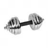 Regulowany komplet hantli żeliwnych chromowanych 30 kg w walizce z uchwytem sztangowym Rebel Active