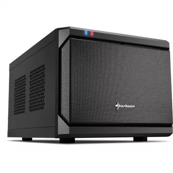Sharkoon QB One Czarny - Midi/Minitower ITX, Mini-ITX 3,5 - Chłodnica do zasilacza PC/Server - USB, USB 2.0, USB 3.0