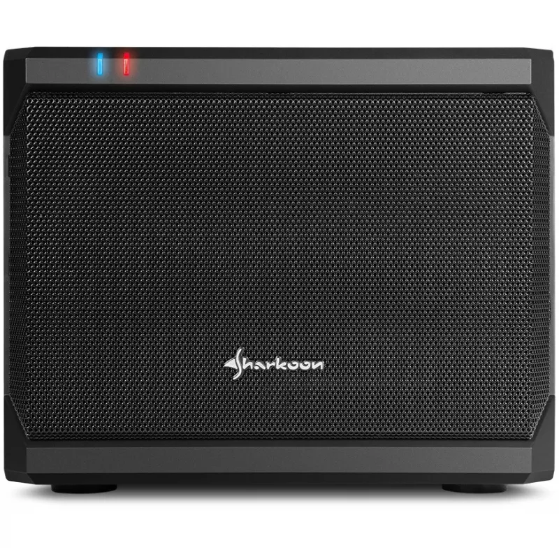 Sharkoon QB One Czarny - Midi/Minitower ITX, Mini-ITX 3,5 - Chłodnica do zasilacza PC/Server - USB, USB 2.0, USB 3.0