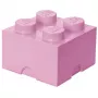 Storage Brick LEGO Room Copenhagen 4, różowy — pojemnik LEGO 40031738, układany w stosy pojemnik na zabawki i tekstylia