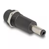 Adapter DELOCK DC 5.5 x 2.1 mm (żeński) na DC 5.5 x 2.5 mm (męski), czarny