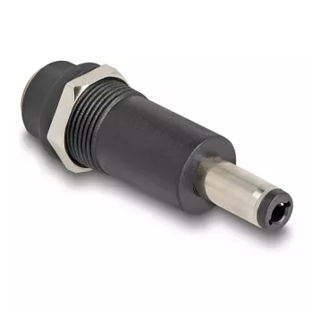 Adapter DELOCK DC 5.5 x 2.1 mm (żeński) na DC 5.5 x 2.5 mm (męski), czarny