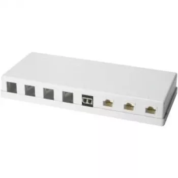 LOGILINK- Keystone puszka natynkowa 8 portów UTP, biała, nieobsadzona (NK4035)