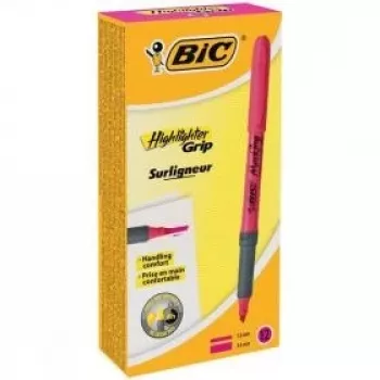 Zakreślacz BIC FLEX różowy, opakowanie 12 szt. 494879