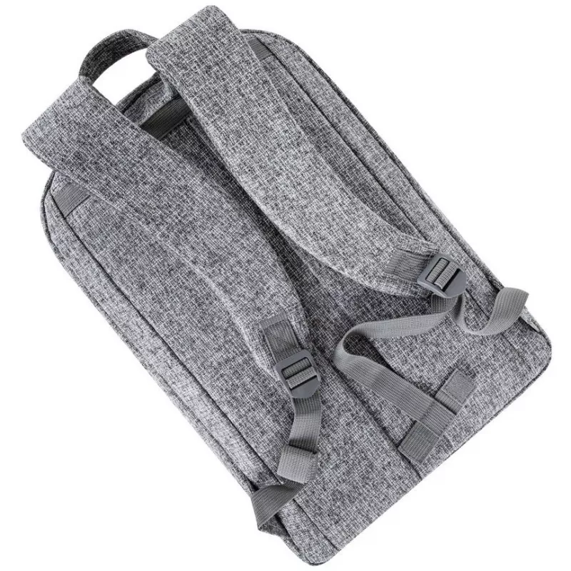 RIVACASE Anvik 15.6 plecak na laptopa, 15L, szary, wodoodporny materiał, kieszenie na tablet 10.5, smartfon, dokumenty, akcesoria, butelkę