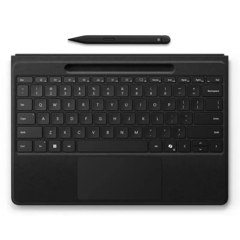 Microsoft Surface Pro Signature Keyboard - Tastatur - mit Touchpad, Beschleunigungsmesser, Surface Slim Pen 2 Ablage- und Ladeschale - QWERTY - USA - 