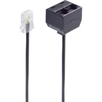 kabel telefoniczny ShiverPeaks BS71233 0.1 m Czarny