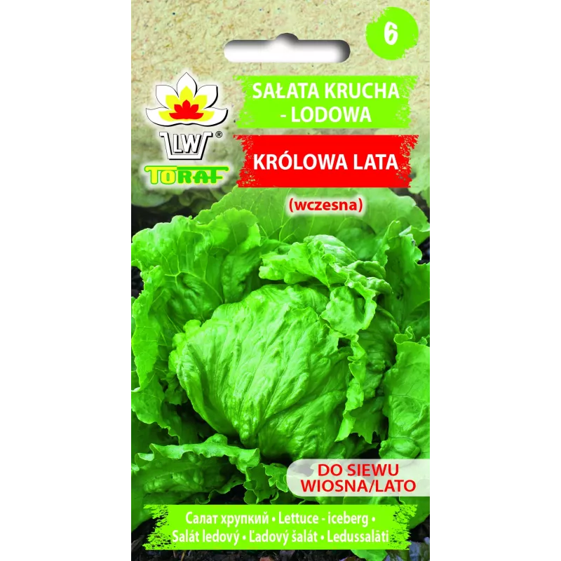 Nasiona sałaty lodowej Crisp Ice Summer Toraf, opakowanie 1g