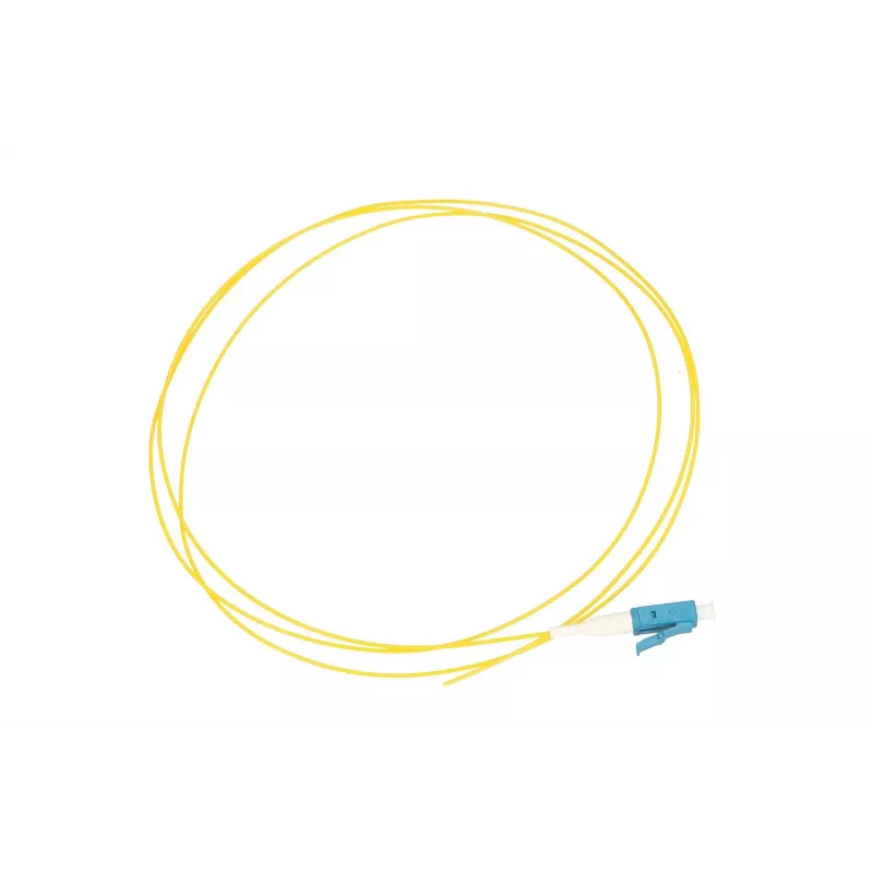 Extralink LC/UPC Pigtail, Singlemode G.652D, 900µm PVC, 1 m, FTTH, żółty