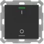 MDT BE-TAL55T106.B1 Przycisk KNX Light 55 1f RGBW czujnik temperatury czarny matowy przełącznik 1 (BE-TAL55T106.B1)