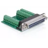 adapter złącza DeLOCK 65317 25p 27p Czarny Zielony Srebrny
