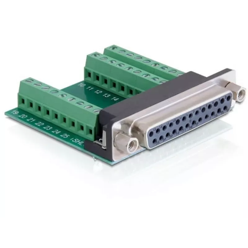 adapter złącza DeLOCK 65317 25p 27p Czarny Zielony Srebrny