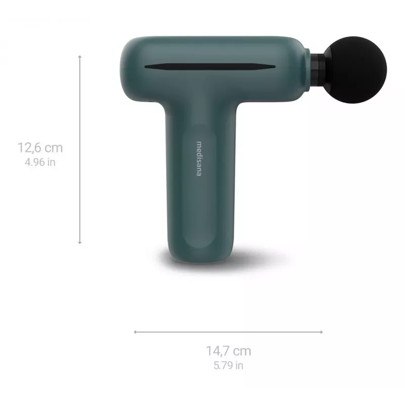 Medisana MG 200 masażer mięśni z 4 głowicami, wibracja, 3000 obr./min, amplituda 8 mm, Li‑Ion 7,4 V, ładowanie USB