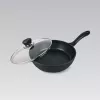 Patelnia Maestro MR-1205-28 z pokrywką, 28 cm, czarna