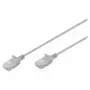 Kabel krosowy DIGITUS CAT6 U-UTP cienki, 3 m, szary
