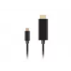 Przewód Lanberg USB-C na HDMI, 0,5 m, 4K/60Hz, czarny | Lanberg | Przewód USB-C na HDMI | CA-CMHD-10CU-0005-BK | 0,5 m