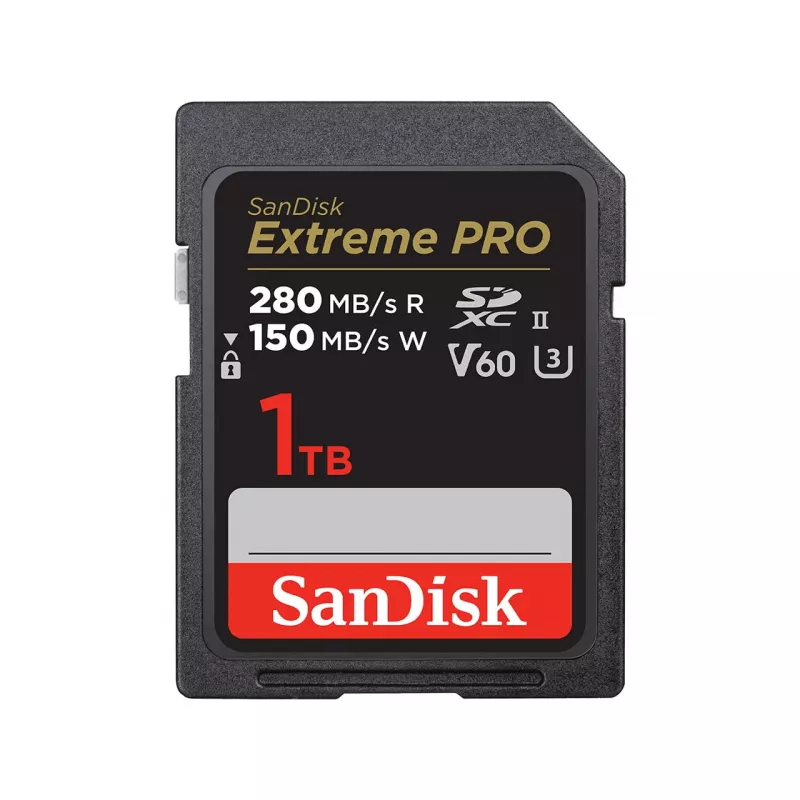 SanDisk Extreme Pro - Karta pamięci flash - 1TB - Klasa wideo V60 / UHS-II U3 / Class10 - SDXC UHS-II (SDSDXEP-1T00-GN4IN)