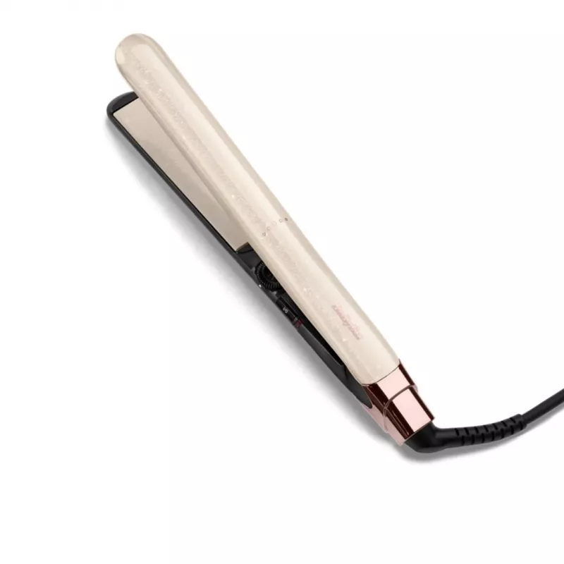 Prostownica BABYLISS ST914PE — płytki ceramiczno-tytanowe, 13 poziomów ciepła, 100–240V, Beżowy/Miedziany