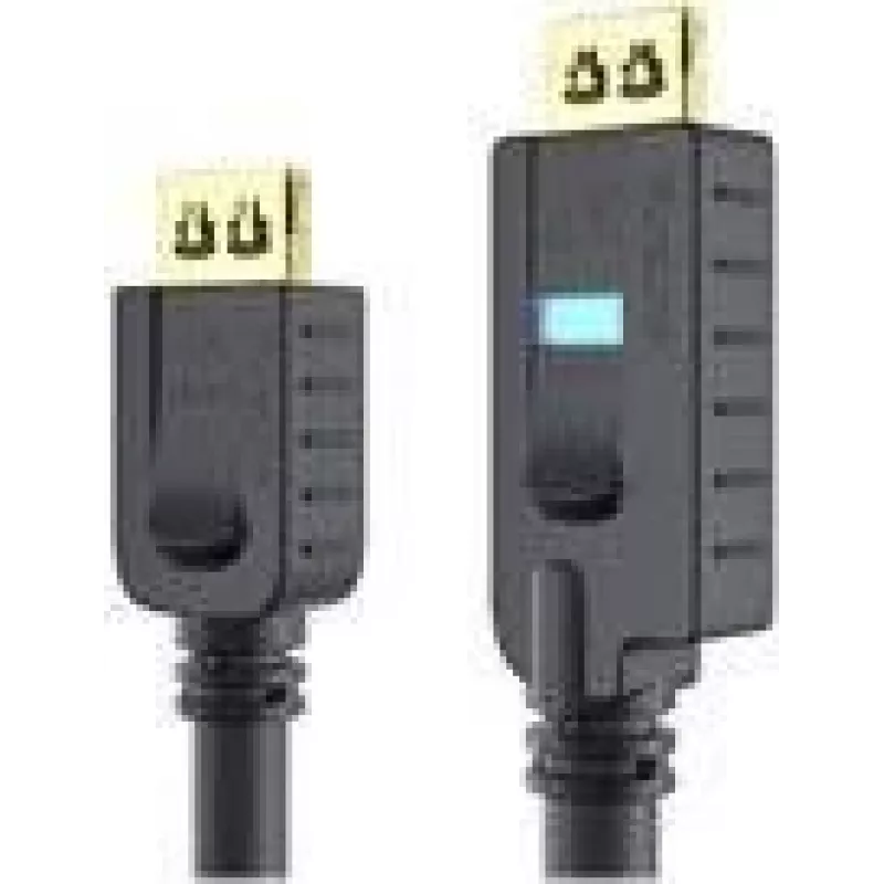 PureLink OneAV PI2010-100 - HDMI-Kabel mit Ethernet - HDMI männlich zu HDMI männlich - 10 m - Dreifachisolierung - Schwarz - rund, aktiv (PI2010-100)