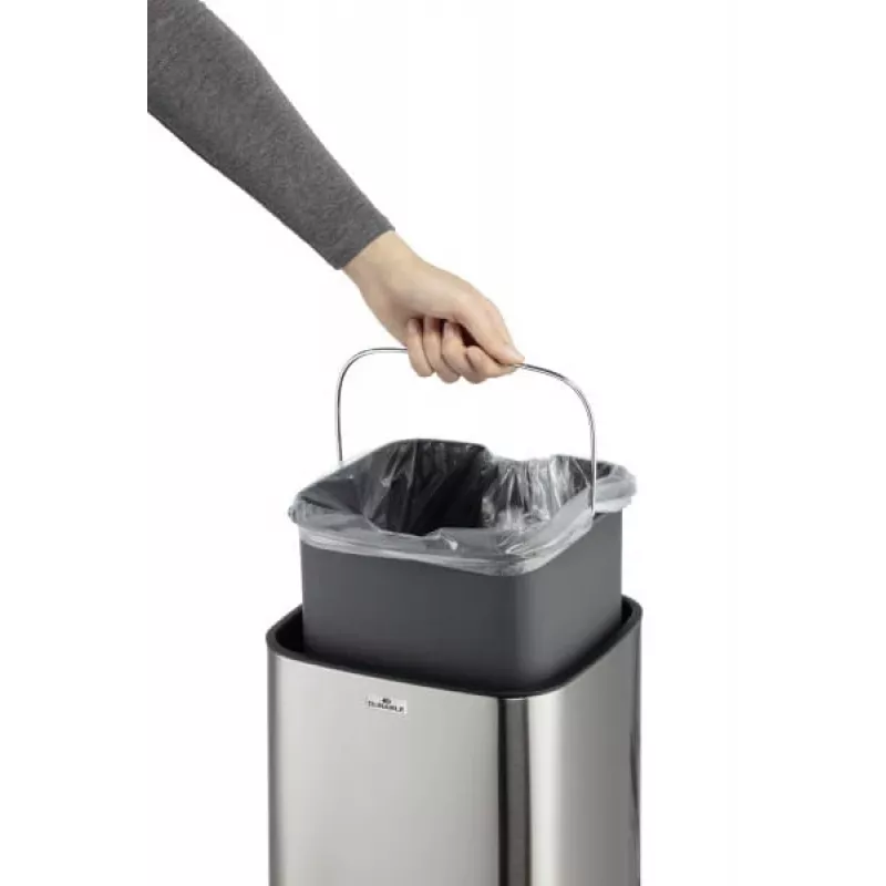 Durable TOUCH 12L prostokątny stal nierdzewna srebrny czarny