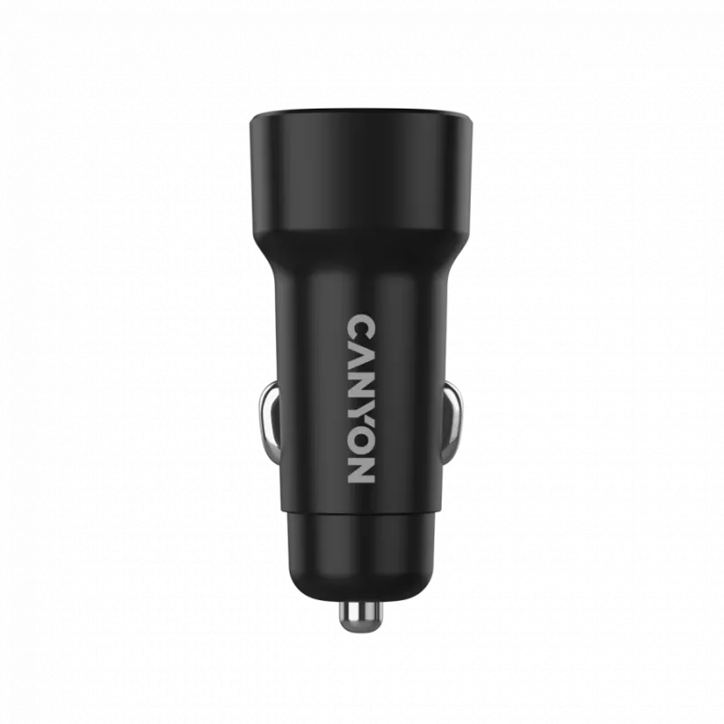 Ładowarka samochodowa CANYON OnDrive 24 24W 2xUSB-A Czarny