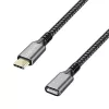 Przedłużacz USB 3.2 Gen2 Type-C żeński na męski, PD, 1m