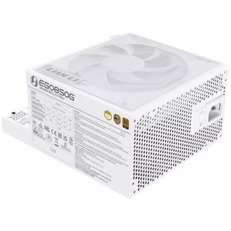 Lian Li EDGE GOLD 850 80 PLUS Gold zasilacz, PCIe 5.1, ATX 3.1 - 850 Watt, biały