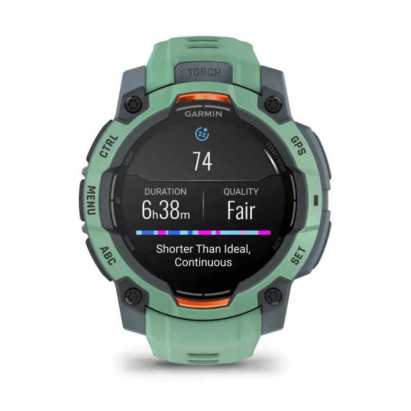 Garmin Instinct 3 AMOLED 3.05 cm (1.2) 45 mm Digitalny 390 x 390 pikseli Ekran dotykowy Zielony GPS (satelitarny)