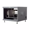Półka rack TECHLY 367652 organizer kabli z mocowaniem samoprzylepnym 3M, stal, 550×550×410 mm, czarny