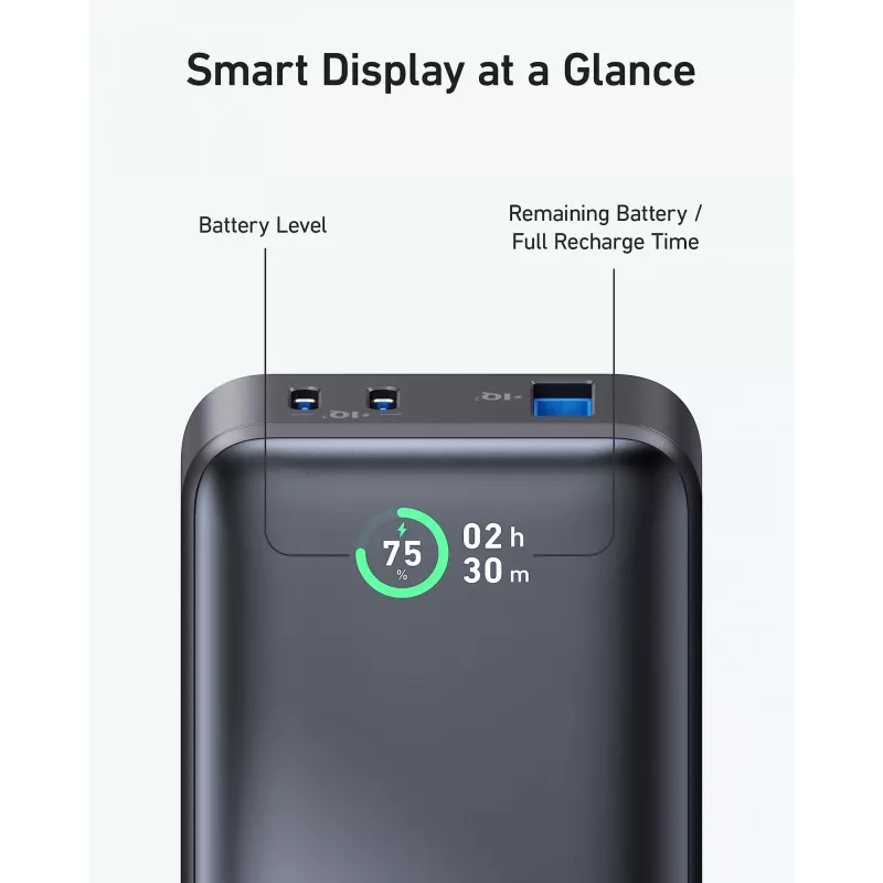 Anker PowerCore 533 - Powerbank - 10000 mAh - 30 Watt - 3 A (24 pin USB-C) - Czarny (A1256G12)