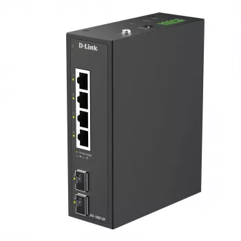 D-Link 6-portowy gigabitowy przełącznik przemysłowy niezarządzalny z 2 portami SFP