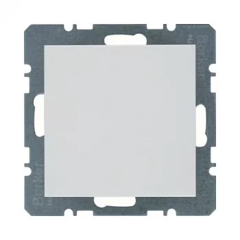 Płytka ścienna / osłona włącznika berker 10098989, metalowa, biała, opakowanie 20 szt.