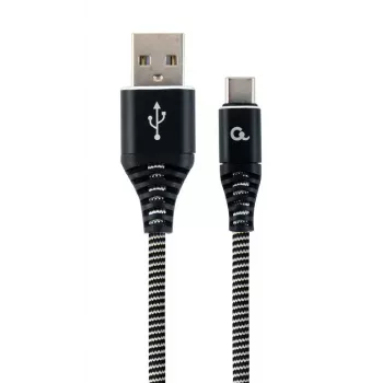 Kabel USB-C na USB 2.0 1m Czarno-Biały / CC-USB2B-AMCM-1M-BW GEMBIRD