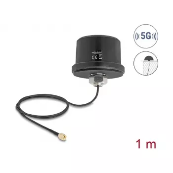 Antena DELOCK 81469 dookólna 5G LTE GNSS Wi‑Fi 6 złącze SMA zysk 1,9–3,3 dBi