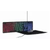 Przewodowa klawiatura pełnowymiarowa z myszą Gembird KBS-UML-01 — USB, QWERTY US, 104 klawisze, czarna