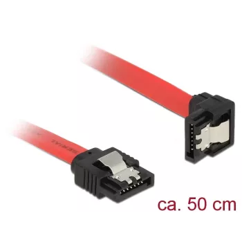 Kabel SATA DeLOCK 83979 0,5 m SATA 7-pin Czarny Czerwony
