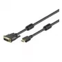 Wentronic Goobay Kabel HDMI™ / DVI-D, Czarny, 5 m - 19-styk. Wtyk HDMI™ > Wtyk DVI-D (18+1) (51582)